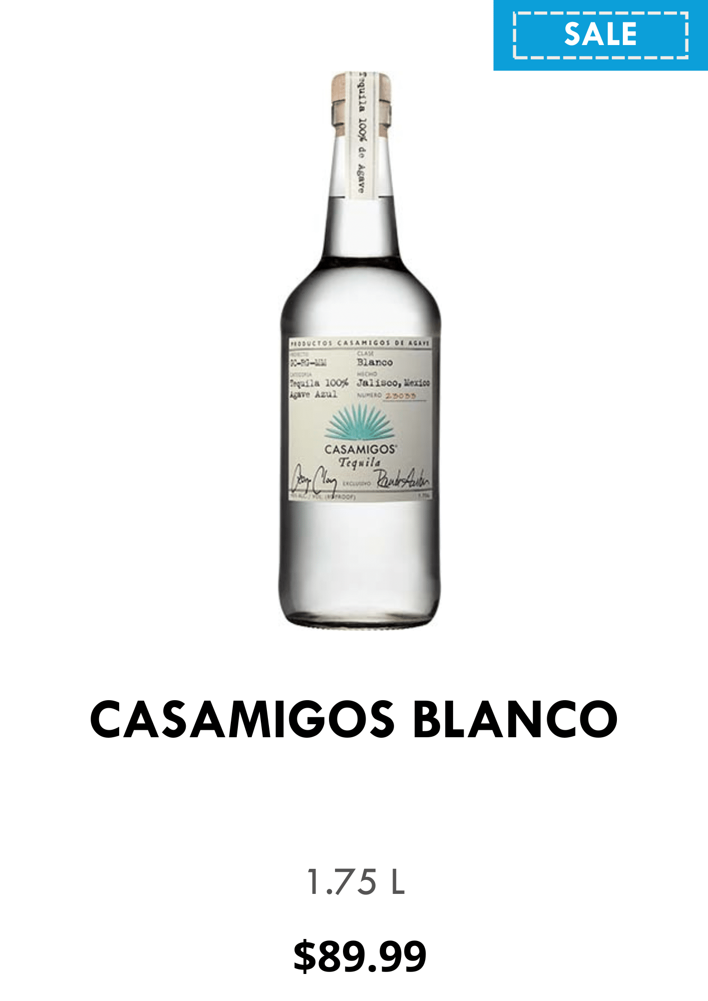 Casamigos Silver Tequila (1.75L)